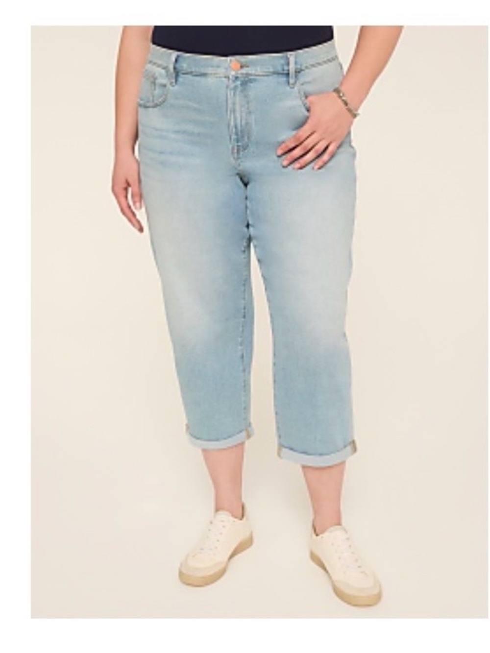 NWT Lane Bryant Light Wash High-Rise Jeans capri